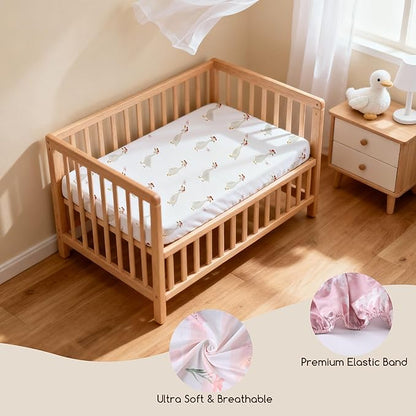 Bedside Sleeper Bassinet Fitted Sheets 20 x 33, 3 Pack Baby Delight Beside Me Dreamer,Babybond,Jimglo,koola,cowiewie,fodoss, Dream On Me Baby Square Bassinet, Pink Animal