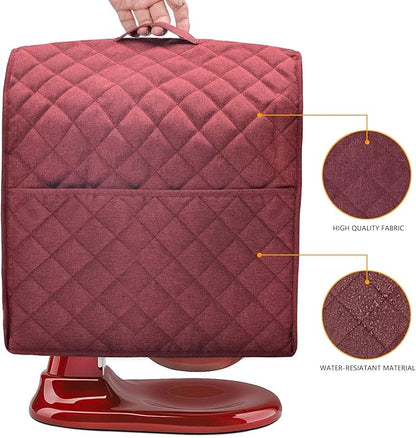 Stand Mixer Cover compatible with Kitchenaid Mixer, Fits All Tilt Head & Bowl Lift Models with 3 Organizer Bag for Accessories. (Dark Red, For Bowl Lift 5-8 Quart)…