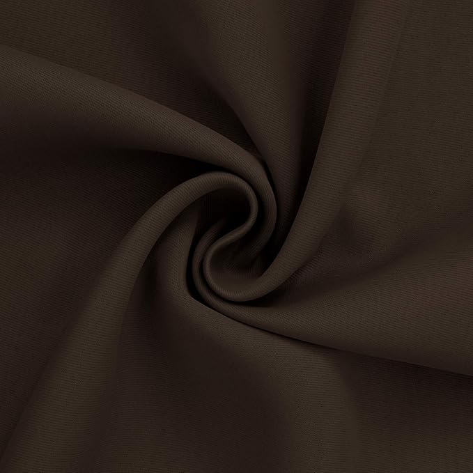 BGment Short Blackout Curtains for Bedroom 40 Inches Long - Thermal Insulated Room Darkening Curtain for Kitchen, Brown, 34 x 40 Inch, 2 Panels