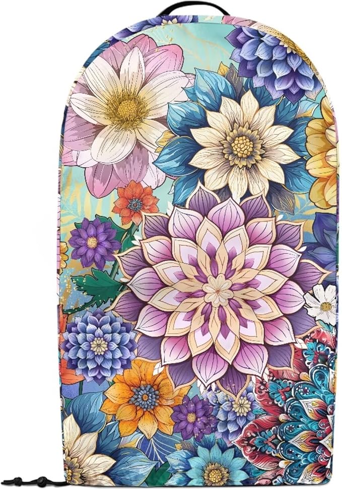 Bohe Flower Print Blender Covers for Kitchen Food Processor Cover with Durable Handle, Dust Covers for Kitchen Appliances Stand Mixer or Coffee Maker Appliance Cover