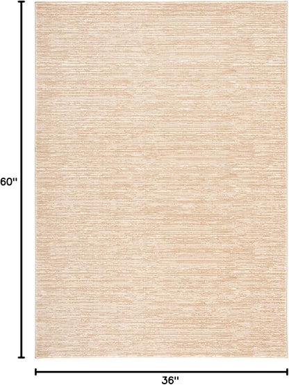 SAFAVIEH Area Rug 3x5 - Vision Collection - Beige, Modern Ombre Design, Non-Shedding & Easy to Clean, Ideal for Foyer, Entryway, Bedroom, Accent Space (VSN606H)