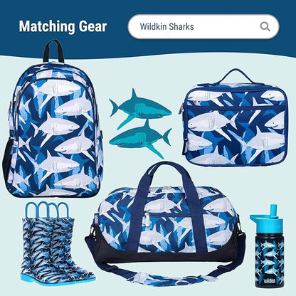 Wildkin Kids Original Nap Mat – Cozy Kids Sleep Mat with Pillow, Ideal for School & Travel - Sharks