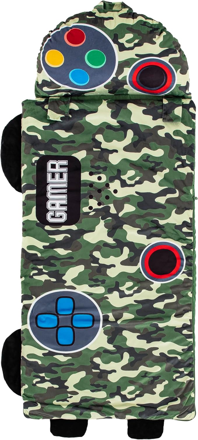 Kid's Nap Buddies Character Preschool Nap Mat, Toddler Sleeping Bag with Pillow for Daycare, Ages 3+