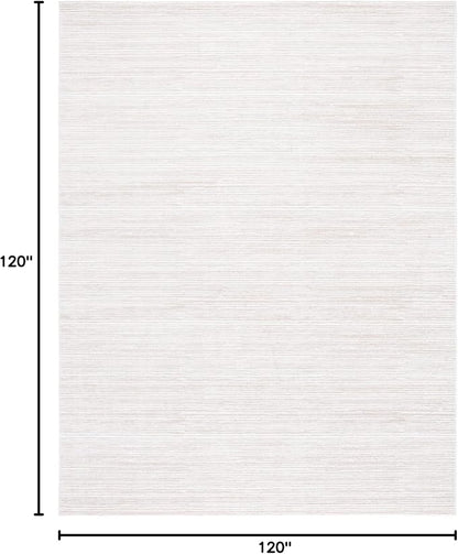 SAFAVIEH Vision Collection Square Rug - 10' Square, Ivory, Modern Ombre Design, Non-Shedding & Easy to Clean, Ideal for Living Room, Bedroom, Dining Space (VSN606J)