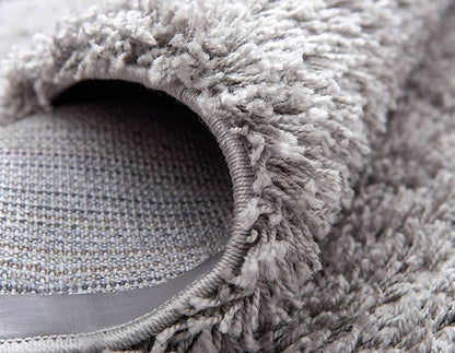 Unique Loom Solid Shag Collection Area Rug (2' 6" x 10' Runner, Cloud Gray)