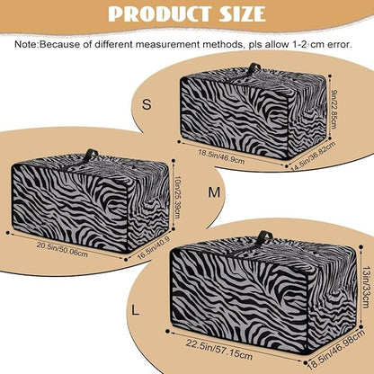 Grey Zebra Print Microwave Oven Dust Cover Dust-Proof Waterproof Microwave Toaster Oven Cover Easy to Clean Kitchen Machine Covers Case Protections Protector, M
