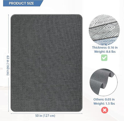 Chair Mat for Hardwood Floor, 50"x63" Desk Computer Chair Mat for Hard Wood & Tile Floor, Large Anti-Slip Hard Floor Protector Rolling Chairs, Desk Rug for Office Home