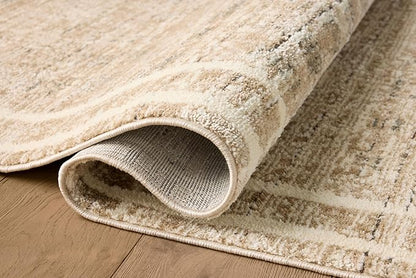 Loloi Jeremiah Brent Bleecker Collection BLE-07 Khaki/Natural 5'-3" x 7'-6" Area Rug