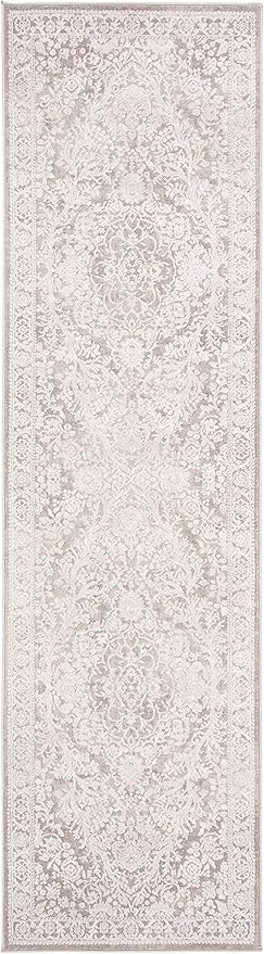 SAFAVIEH Reflection Collection Runner Rug - 2'3" x 18', Beige & Cream, Non-Shedding & Easy Cleaning, Ideal for Living Room, Dining, Bedroom (RFT668A)