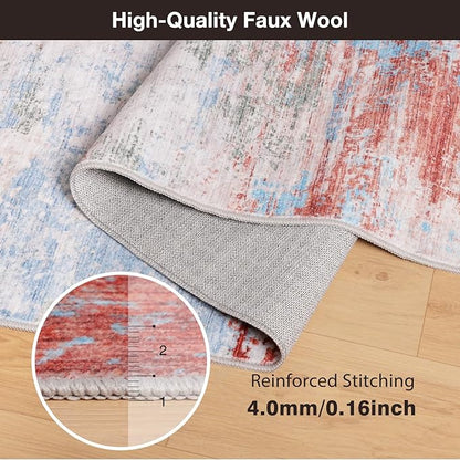 40"x50" Modern Abstract Office Chair Rug, Easy to Clean Computer Chair Rug, Under Desk Rugs for Home Office, Desk Rugs for Rolling Chairs, Floor Mat for Hardwood Floors, Desks Carpet for Tile Floor
