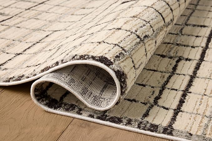 Loloi Jeremiah Brent Bleecker Collection BLE-01 Ivory/Charcoal 7'-10" x 10' Area Rug