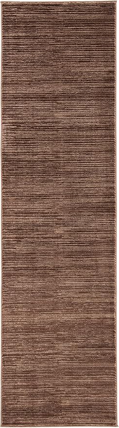 SAFAVIEH Vision Collection Runner Rug - 2'2" x 22', Brown, Modern Ombre Design, Non-Shedding & Easy to Clean, Ideal for Foyer, Hallway, Bedroom (VSN606E)