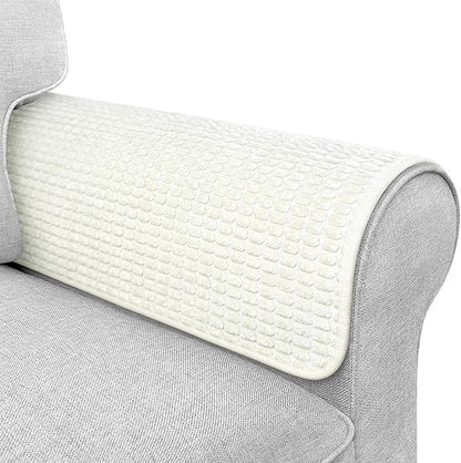 Couch Arm Covers, Sofa Arm Covers, Waterproof Armrest Cover for Sofa, Armchair, Loveseat, Headrest Cover, Non-Slip Recliner Arm Cover, Arm Chair Covers Set of 2 (Cream, 23"×19")