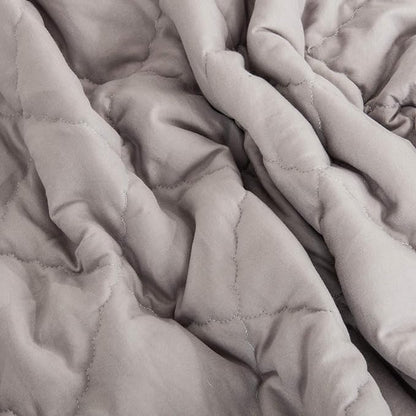 NTBAY Down Alternative Toddler Comforter, Lightweight and Warm Solid Color Baby Crib Quilted Blanket, 39x47 inches, Smoke Grey