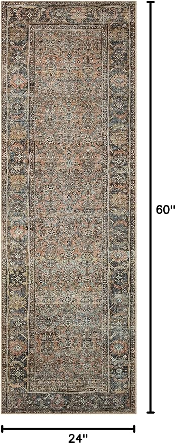 Loloi Adrian Collection ADR-03 Terracotta/Multi 2'-0" x 5'-0", .19" Thick Accent Rug