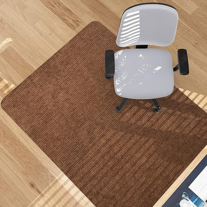 Placoot Desk Chair Mat for Hardwood Floor Corduroy Surface 1/6" Thick 55"x35" Office Chair Mat for Rolling Chairs-100% Large Anti-Slip Backing Under Desk Low-Pile