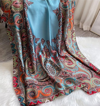 Fashion Scarves Scarf 100% Silk Feeling Scarf Silk Like Scarves Long Lightweight Sunscreen Shawls for Women