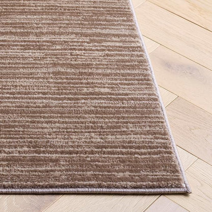 SAFAVIEH Vision Collection Area Rug - 4' Square, Light Brown, Modern Ombre Design, Non-Shedding & Easy to Clean, Ideal for Living Room, Bedroom, Dining Space (VSN606C)
