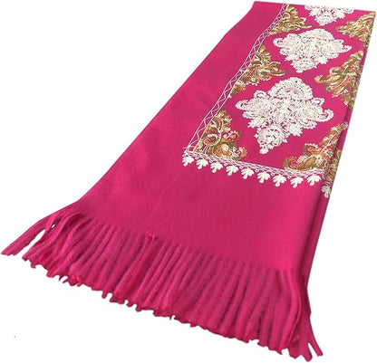 Urban CoCo Women's Embroidered Tassel Long Shawl Oversize Scarf Wraps for Women