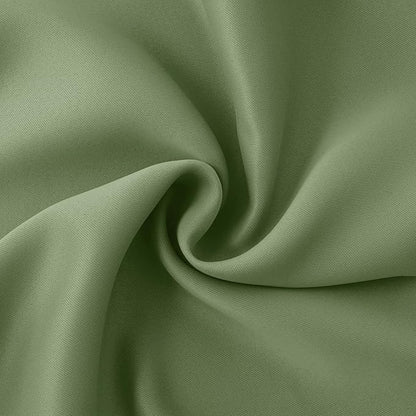 BGment Olive Green Blackout Curtains for Bedroom 63 Inches Long - Rod Pocket Thermal Insulated Room Darkening Drapes for Living Room Office Privacy, 42 x 63 Inch, 2 Panels