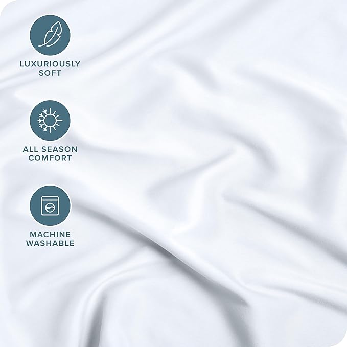 Bare Home Fitted Bottom Sheet Hospital Size - Premium 1800 Microfiber - Ultra-Soft Hotel Luxury - Deep Pocket - Durable and Long Lasting (Hospital, White)
