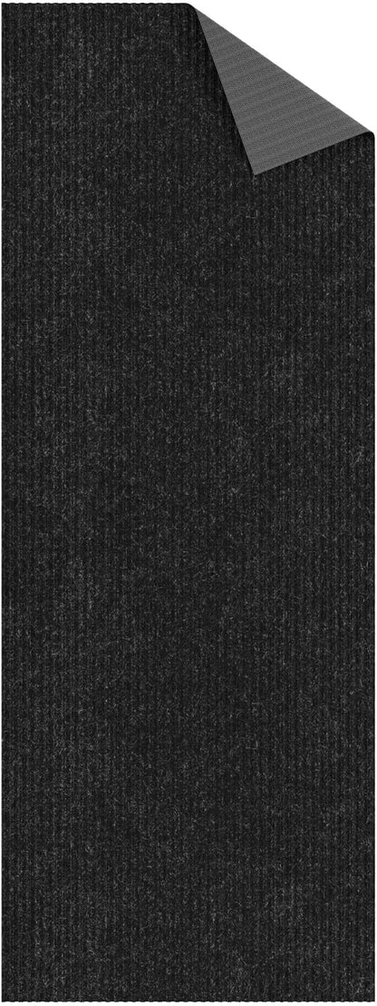 sigun Modern Non-Slip Hallway Runner Rug – Washable, Stain-Resistant & Custom Size – Durable Indoor/Outdoor Carpet for Entryway, Kitchen, Porch, Balcony, Patio & Garage – High-Traffic | Black - 2 x 25