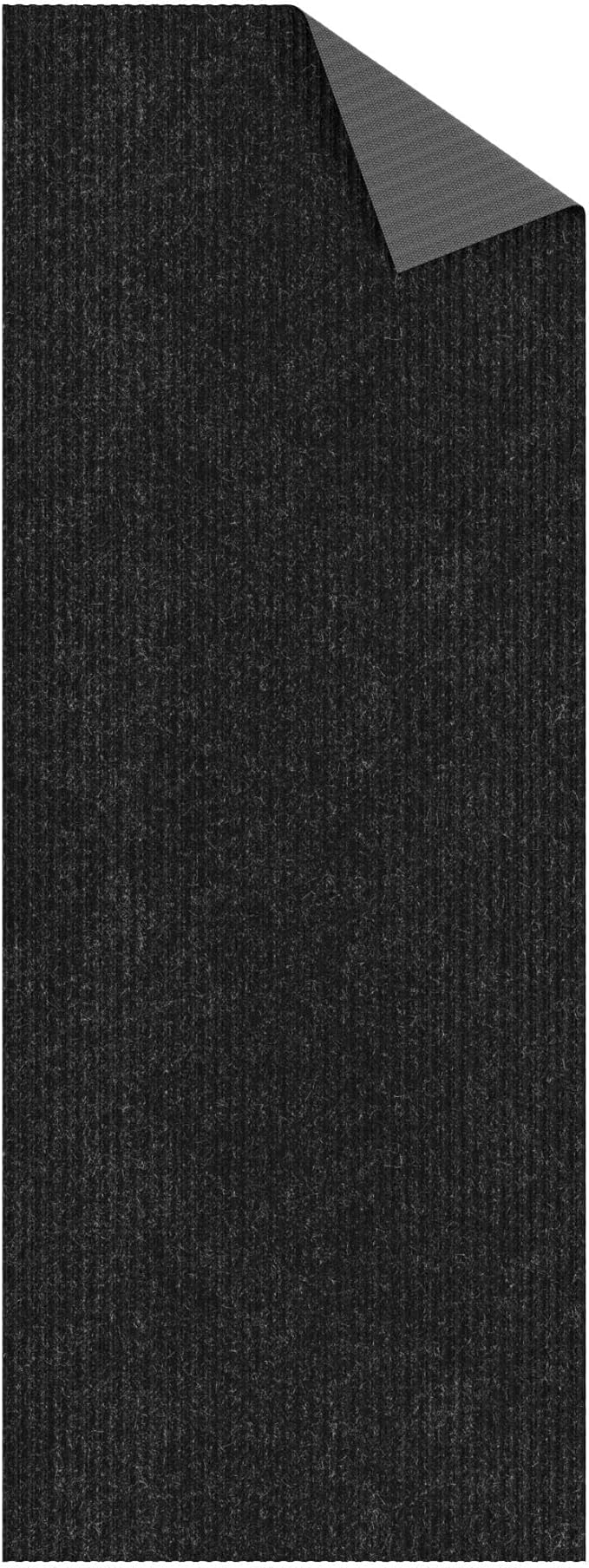 sigun Modern Non-Slip Hallway Runner Rug – Washable, Stain-Resistant & Custom Size – Durable Indoor/Outdoor Carpet for Entryway, Kitchen, Porch, Balcony, Patio & Garage – High-Traffic | Black - 4 x 8