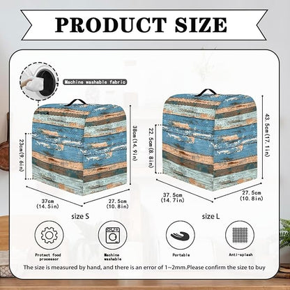 Stand Mixer Covers Protector Kitchen Aid Mixer Cover Wood Design Appliance Dust Covers with Top Handle Front Pocket Universal Fit Tilt Head and Bowl Lift Models