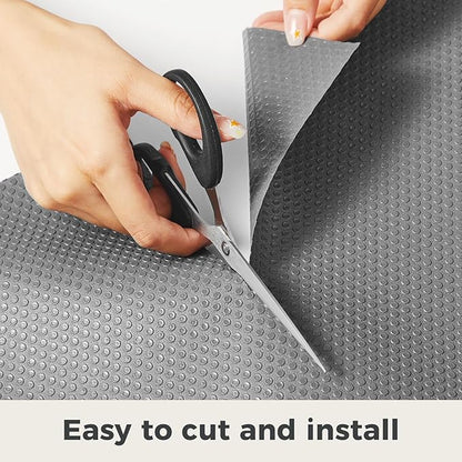 100% EVA Shelf Liner for Kitchen Cabinet, 24" x 120" Drawer Liners Non Adhesive Non Slip Waterproof Plastic Paper, Dresser Pantry Bathroom Refrigerator Protector, Grey