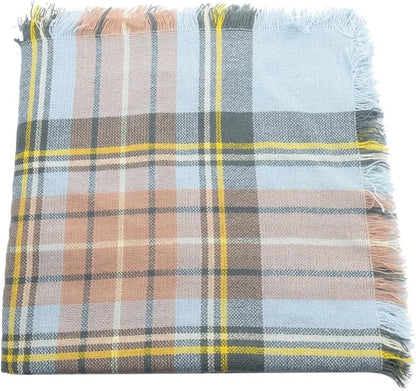 American Trends Women's Cozy Warm Winter Fall Blanket Scarf Stylish Soft Chunky Checked Giant Scarves Shawls