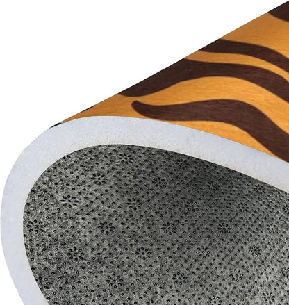 9CH Abstract Leopard Area Rug 7' X 5' Black Brown Animal Skin Print Floor Carpet Non-Slip Soft Modern Rugs for Girls Bedroom Office Dining Room Living Room