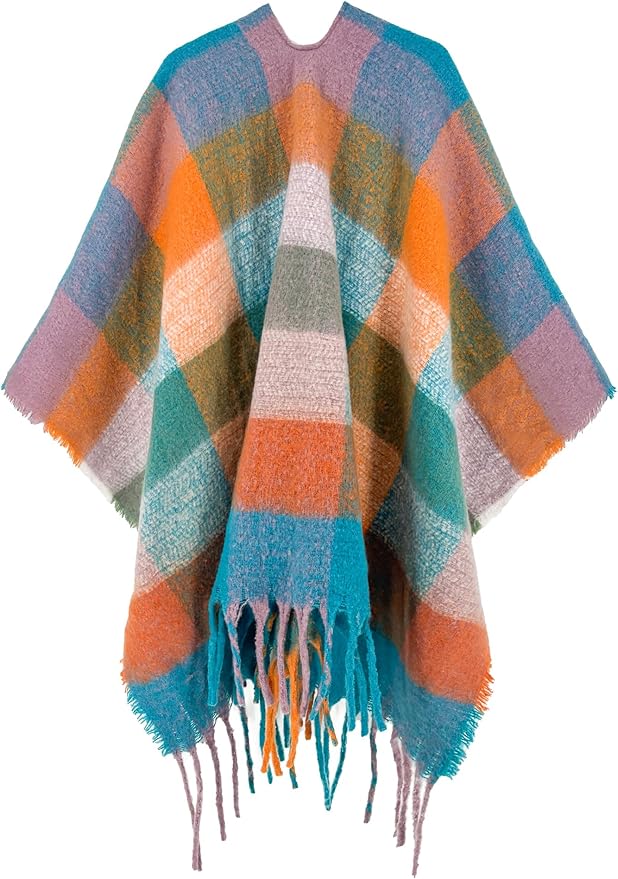 Breezy Lane Women's Shawl Wraps Warm Poncho Ruana Wrap Cardigan