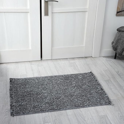 LUXE WEAVERS Solid Machine Woven Smoke 2x3 Area Rug, Indoor Stain-Resistant Carpet