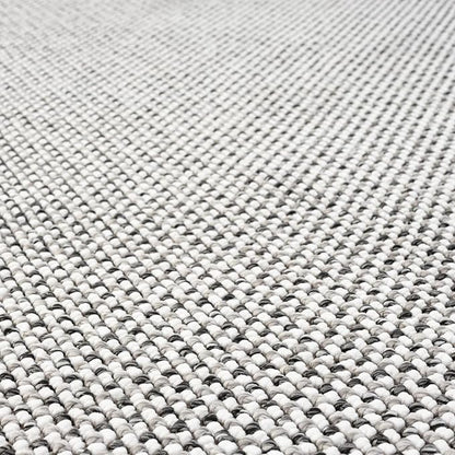 LUXE WEAVERS Solid Machine Woven White Dark Gray 9x12 Area Rug, Indoor Stain-Resistant Carpet