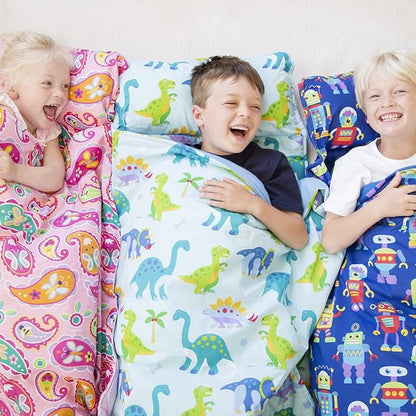 Wildkin Kids Microfiber Nap Mat – Soft Sleep Mat with Pillow, Ideal for School & Travel - Out of This World