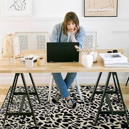 Office Chair Mat for Hardwood Floor, 72"x48" Easy Glide Computer Desk Mat Protector for Rolling Chair Under Desk Rug Nonslip Backing, Machine Wash, (Modern)