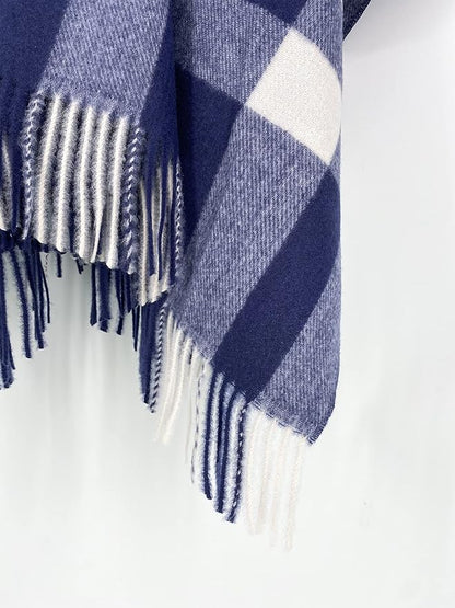 Moss Rose Women's Travel Plaid Shawl Wrap Open Front Poncho Cape for Fall Winter