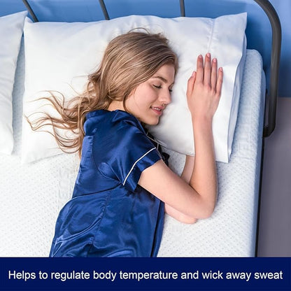 Subrtex Mattress Topper Cover (Only Cover) Mattress Protector Bedding Rayon Made from Bamboo Removable Mattress Encasement Mattress Cover with Zipper (3 Inch, White, Twin)