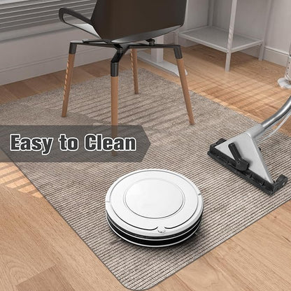 Placoot Desk Chair Mat for Hardwood Floor Corduroy Surface 1/6" Thick 55"x35" Chair Mat for Rolling Chairs-100% Large Anti-Slip Backing Under Desk Low-Pile Office Rug Floor Mat for Office/Home
