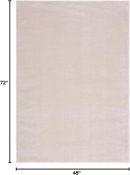 SAFAVIEH Revive Collection Accent Rug - 4' x 6', Beige, Solid Design, Non-Shedding & Easy Care, Ideal for High Traffic Areas in Entryway, Living Room, Bedroom (REV102B)