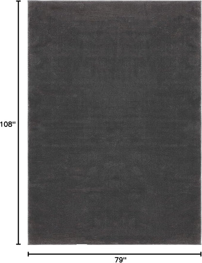 SAFAVIEH Revive Collection Area Rug - 6'7" x 9', Charcoal, Solid Design, Ideal for The Living Room, Bedroom, Dining Room (REV102H-6)