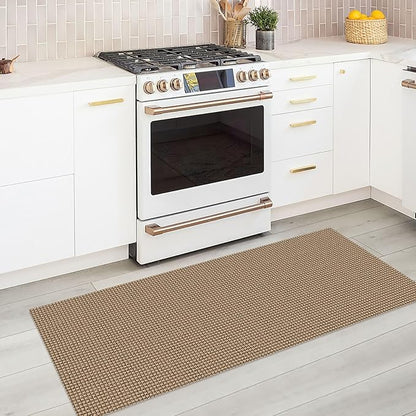 KOZYFLY Boho Runners for Hallways 2x5 ft Washable Kitchen Runner Non Slip Rubber Backed Hall Runners Cotton Entryway Runner Rugs Floor Carpet for Indoor Backdoor Bedroom Kitchen, Tan/Orange/Brown