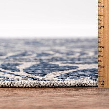 Keen Home Design Terrace Outdoor Area Rug - 4x6 Washable Indoor/Outdoor Rug for Patio, Kitchen, Balcony, Beach, Garden, Deck and Porch, Size: 3'10"x5'7"