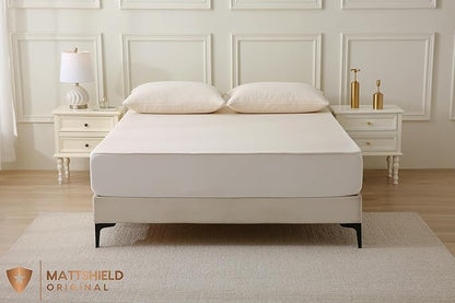 Deluxe Cooling Waterproof Organic Mattress Protector King - Organic Cotton Percale Breathable Mattress Pad Cover - Naturally Cool for Hot Sleepers – Soft Natural Comfort
