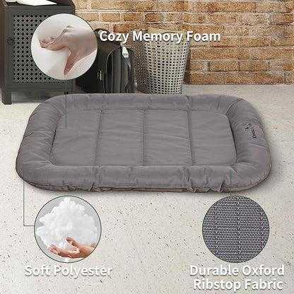 KHONSU PET Durable Dog Bed Tough and Tear Proof Dog Crate Bed, 800lbs Tear Strength PVC-Backed Waterproof Ped Bed Mat Indoor & Outdoor Use for Dogs up to 90 lbs