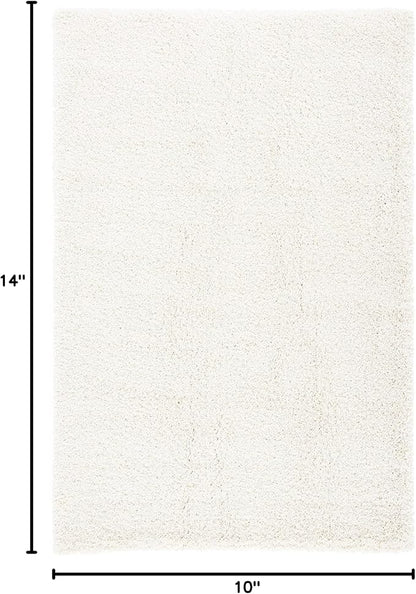 SAFAVIEH Milan Shag Collection Area Rug - 10' x 14', Ivory, Solid Design, Non-Shedding & Easy Care, 2-inch Thick Ideal for High Traffic Areas in Living Room, Bedroom (SG180-1212)