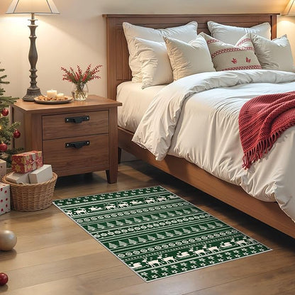 Abstract Living Room Rug 2X3 - Modern Washable Christmas Soft Thin Area Rug for Living Room Bedroom Under Dining Table - Neutral Indoor Floor Rug Carpets for Home Office Playroom Nursery - Brown