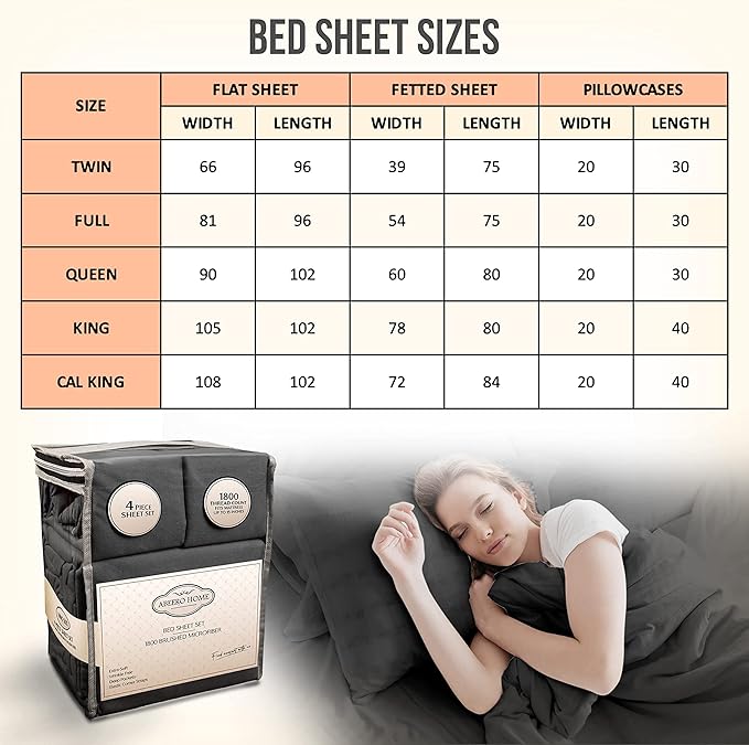 Queen Sheet Set - Luxury Hotel Bed Sheet - Soft Cooling Sheets with Elastic Corner Straps - Deep Pockets Microfiber Bedsheet - Bedding Sheets & Pillowcases - 4 Piece (Queen Size, Gray)