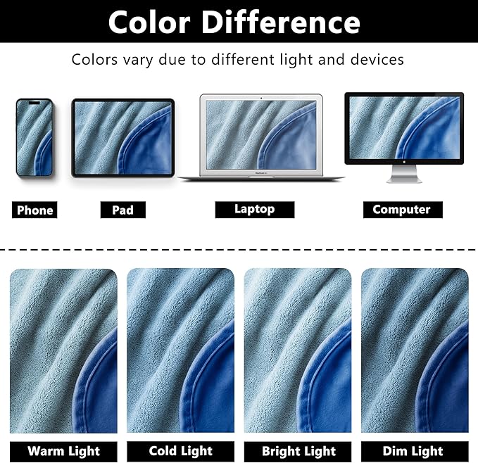 Waterproof Blanket for Bed, Leak Proof Dog Couch Blankets Reversible, Pet Throw Sofa Furniture Protector Machine Washable-82 x120,Navy Blue+Stone Blue
