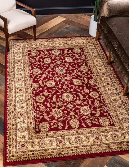 Unique Loom Voyage Collection Traditional Oriental Classic Intricate Design Area Rug (10' 0 x 13' 0 Rectangular, Red/Gold)